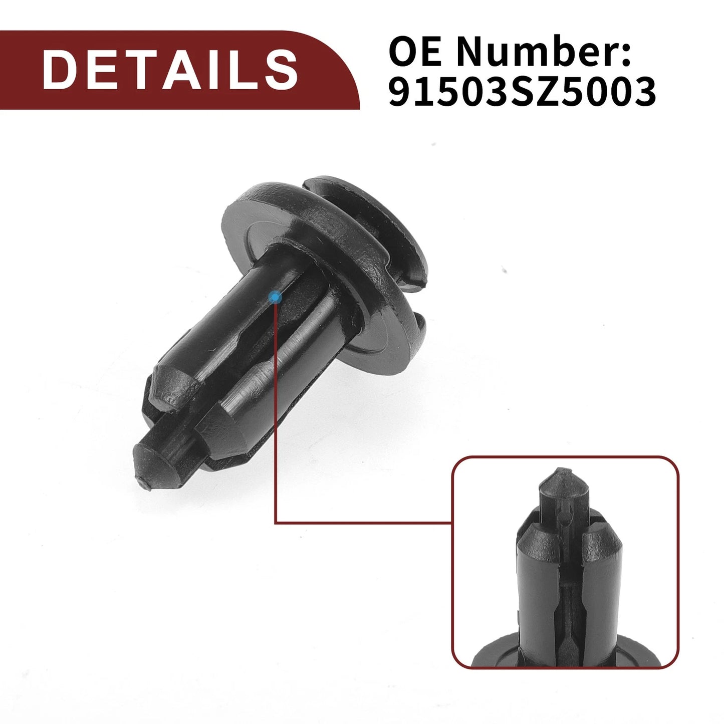 50 x Front Fender Skirt Clips for Honda Pilot, Accord (2003-2015, 1997-2007)