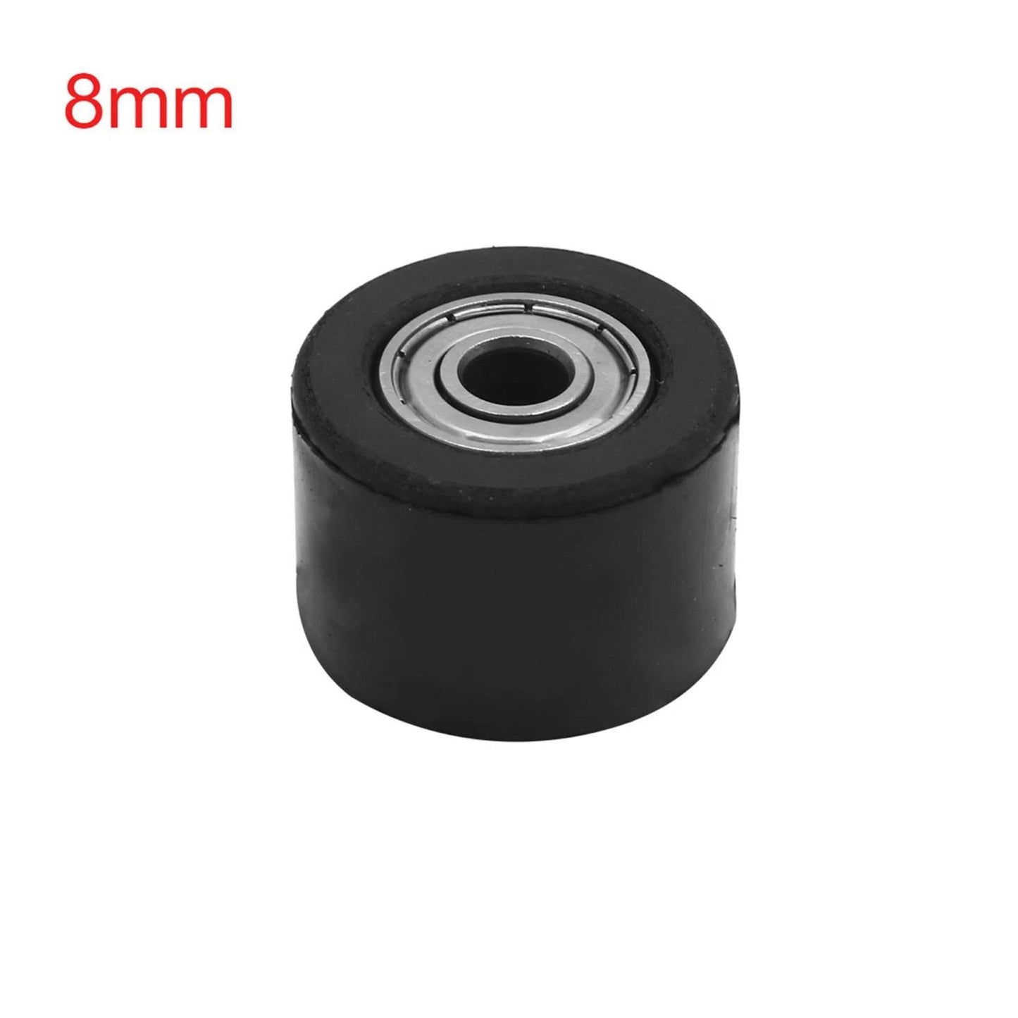 8mm / Rubber Chain Roller Pulley Tensioner Wheel Guide for Motorcycle Motorbike