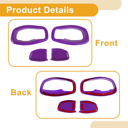 Purple ABS Interior Door Handle Bowl Cover Trim for Jeep Renegade (2015-2023)