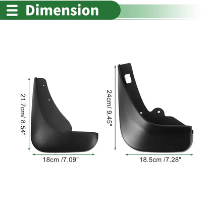 Mud Flaps Splash Guards for Ford Focus Hatchback (2009-2011)