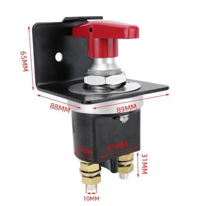 Battery Isolator Switch with LockOut Plate for Trucks/Boats