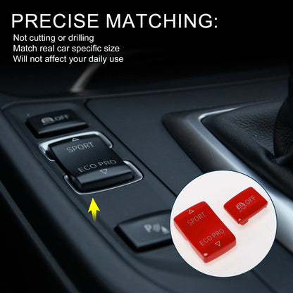 SPORT ECOPRO OFF Button Cover  for BMW 1 2 3 5 Series Red