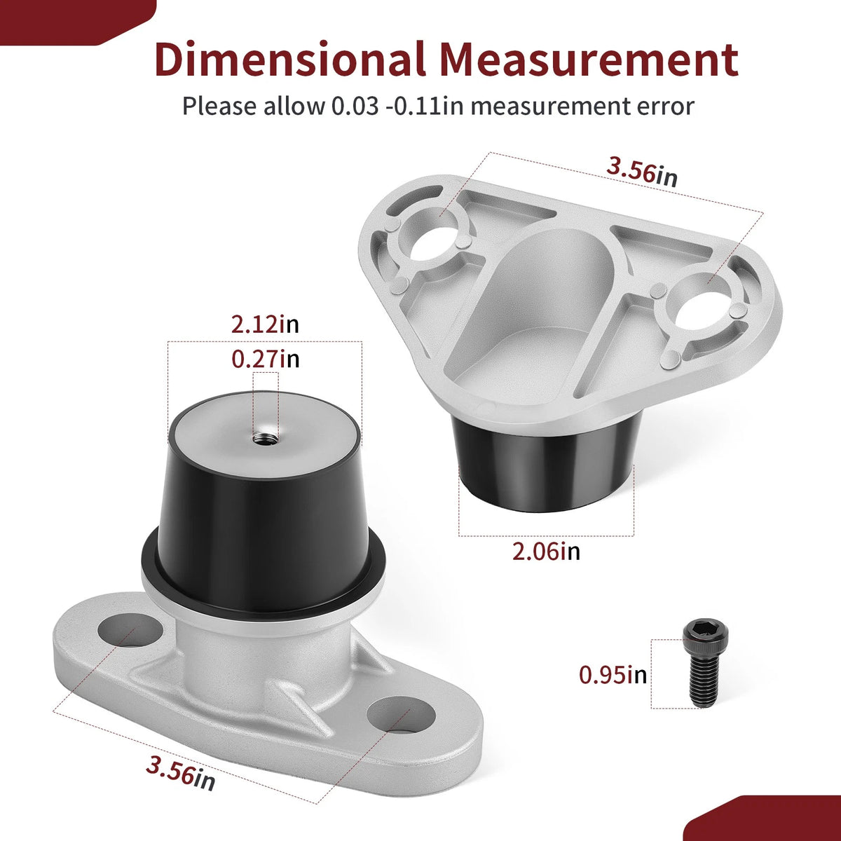 2 x Front Rear Engine Mounts for Sea Doo GTX 4TEC (2003-2006)