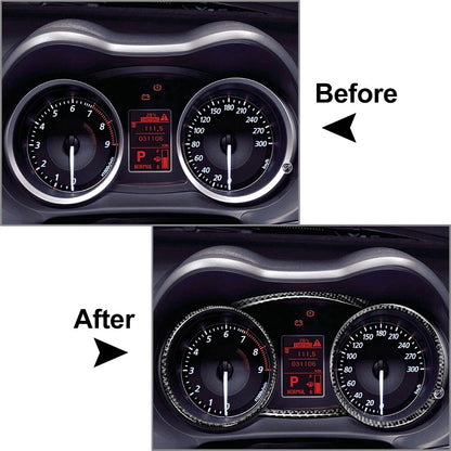 4 Pcs Carbon Fiber Speedometer Panel Frame for Mitsubishi Lancer EVO X (08-15)