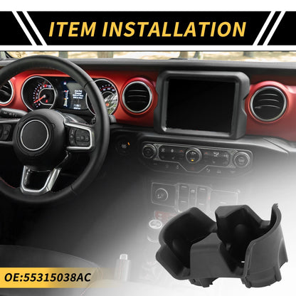Cup Holder Insert for Jeep Wrangler (2001-2006) Coin Holder Black