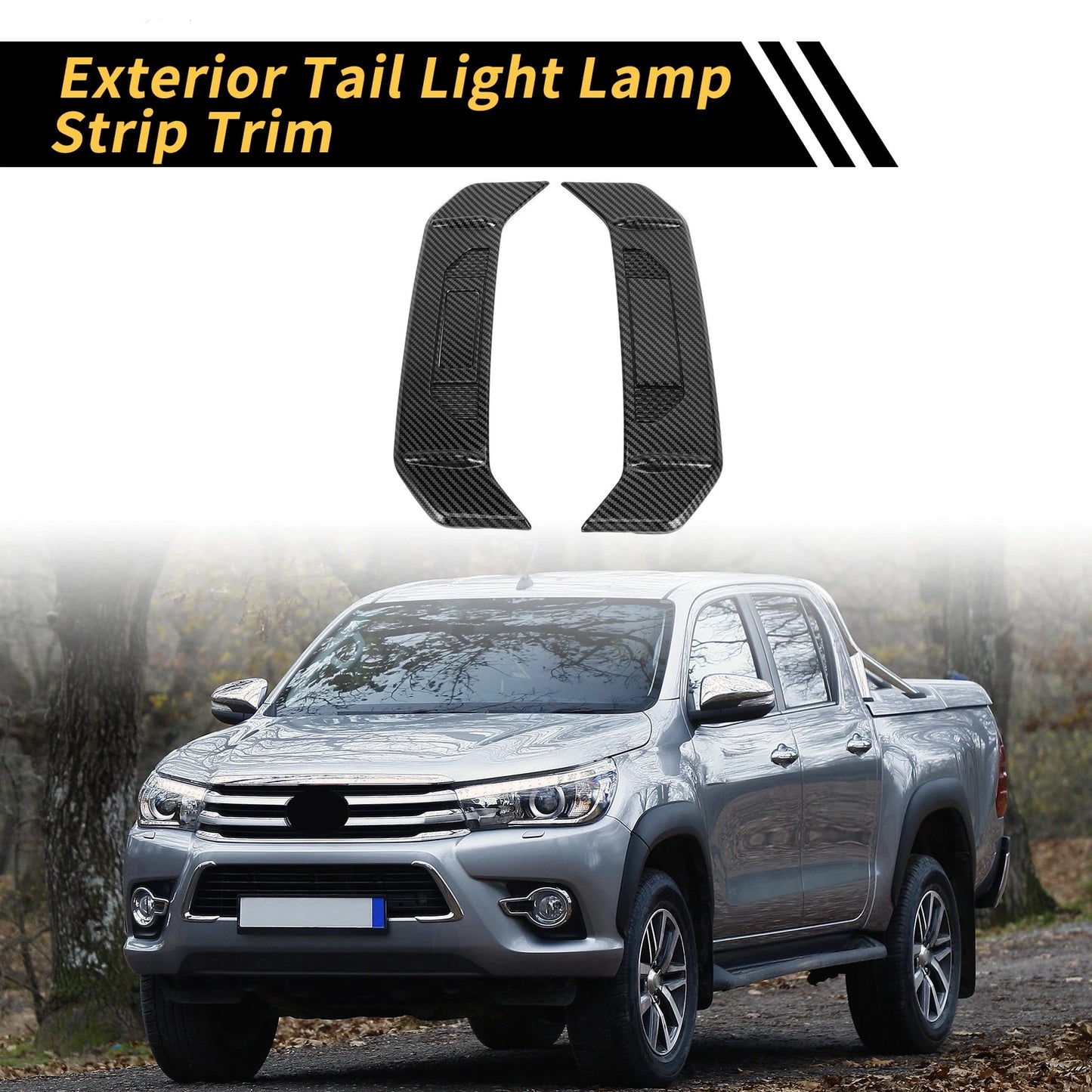 Carbon Fiber Pattern Tail Light Lamp Strip Trim for Toyota Tundra (2022-2024)