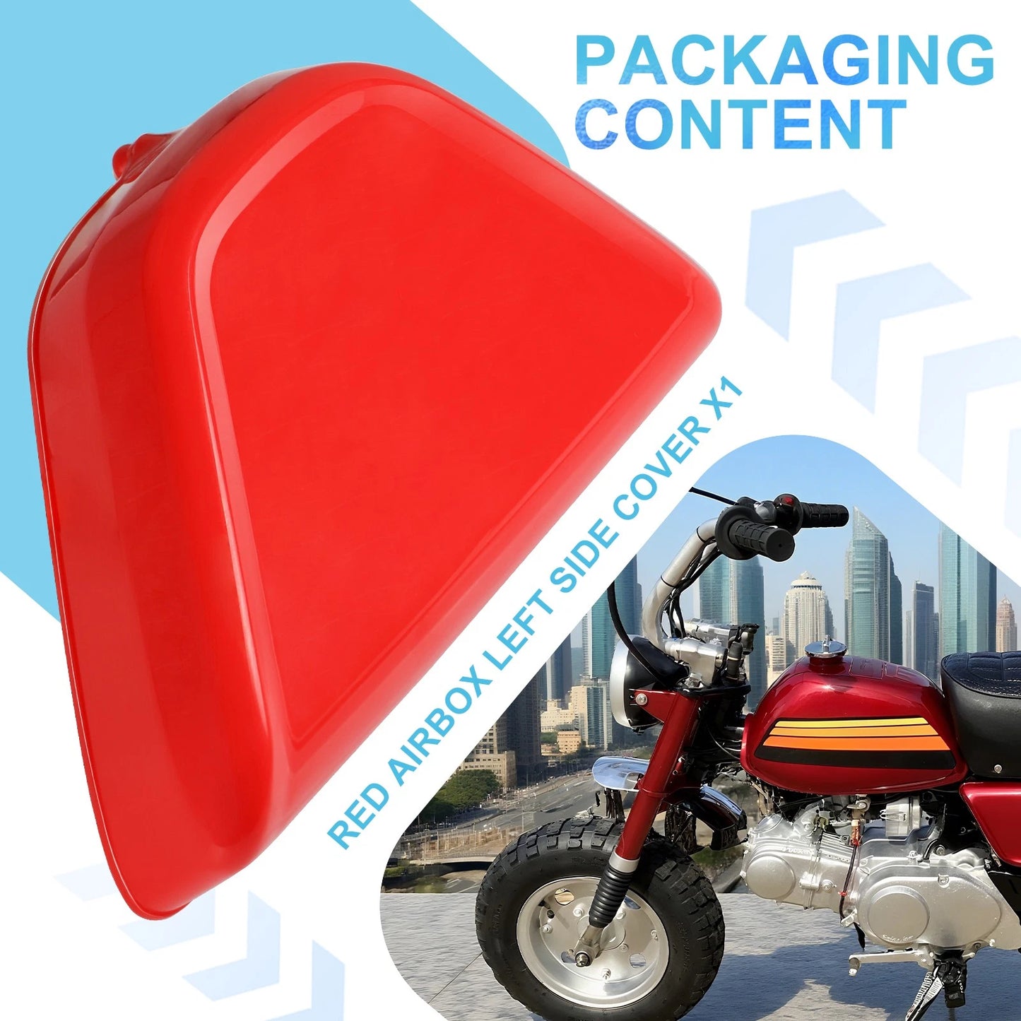 Red Left Side Cover for Honda Z50A/Z50 Mini Trail 1972-1978