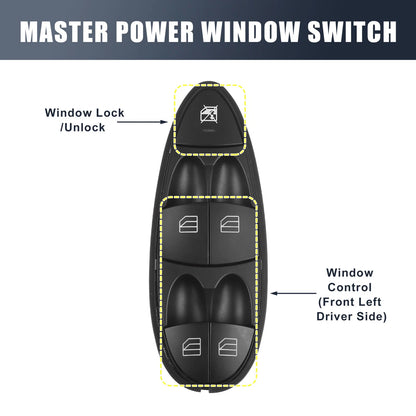 Power Window Master Switch for Mercedes-Benz (A2118210058, A2118213579)