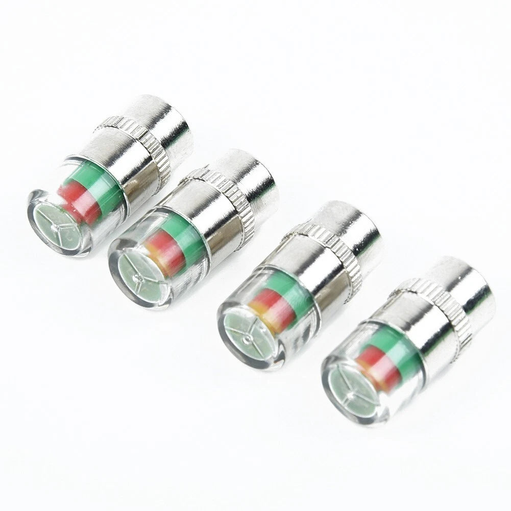4 x Valve Tyre Cap Dust Monitor Wheel Tire Pressure 32-36 PSI Sensor