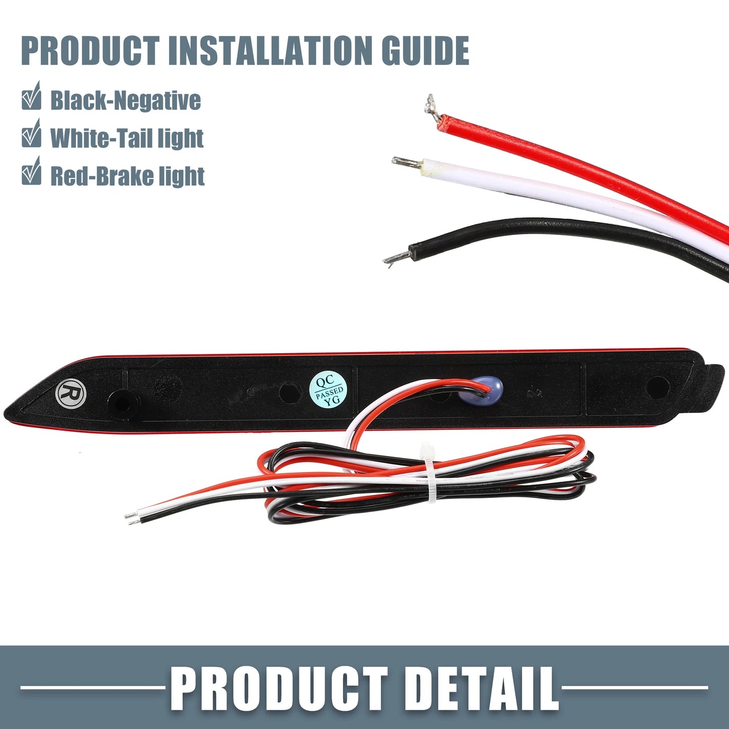 Rear Bumper Reflector LED Brake Tail Lights for Toyota RAV4 (2019)