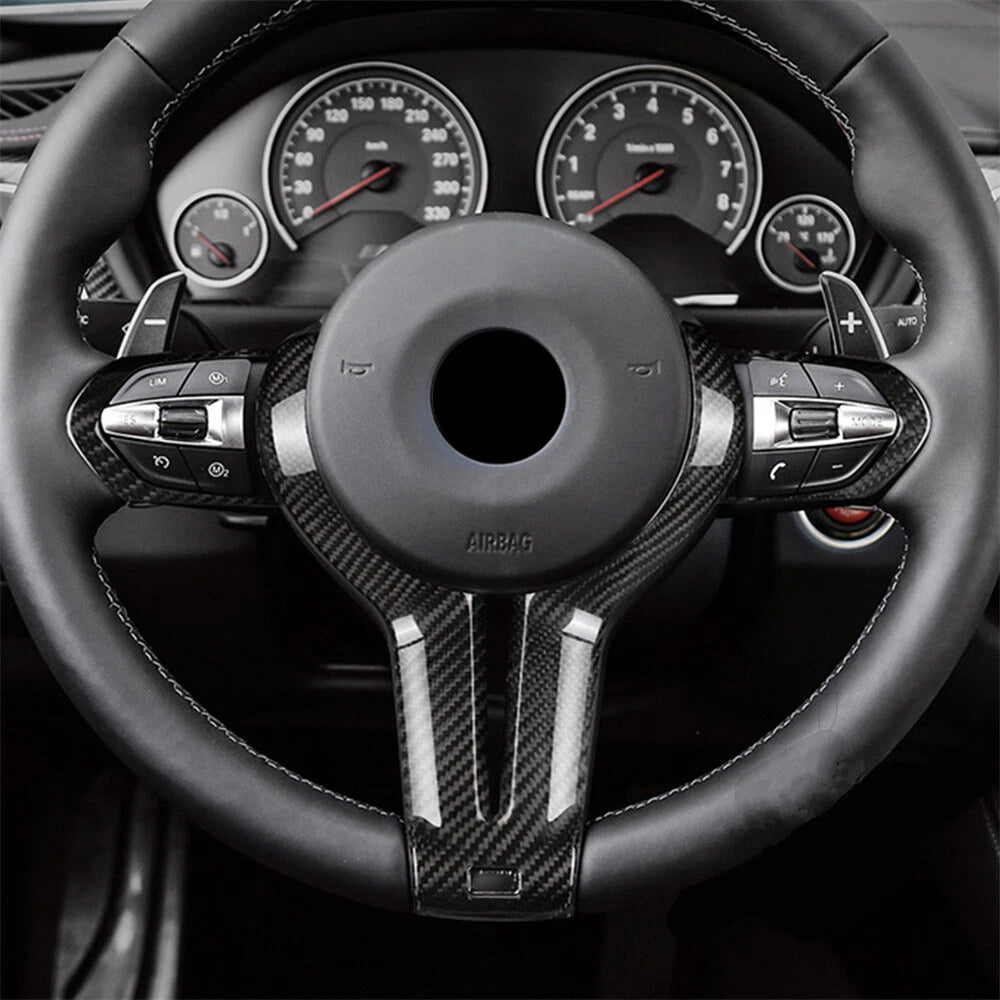 Carbon Fiber Steering Wheel Cover for BMW F80 M4 F82 M6 F06 F12 F13 (2012-2020)
