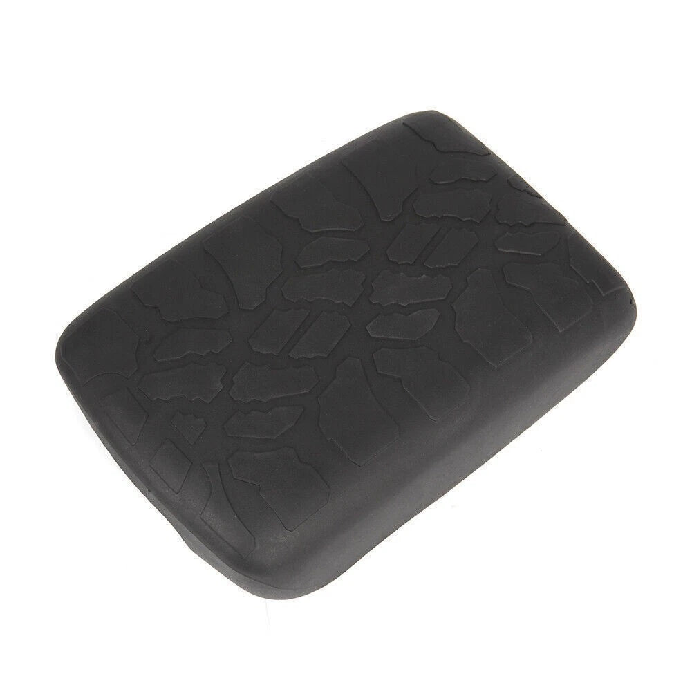 Black Rubber Non-slip Armrest Box Cover Pad for Jeep Wrangler JL (2018-2023)