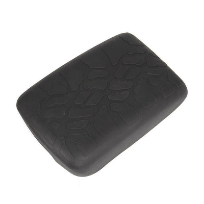 Black Rubber Non-slip Armrest Box Cover Pad for Jeep Wrangler JL (2018-2023)
