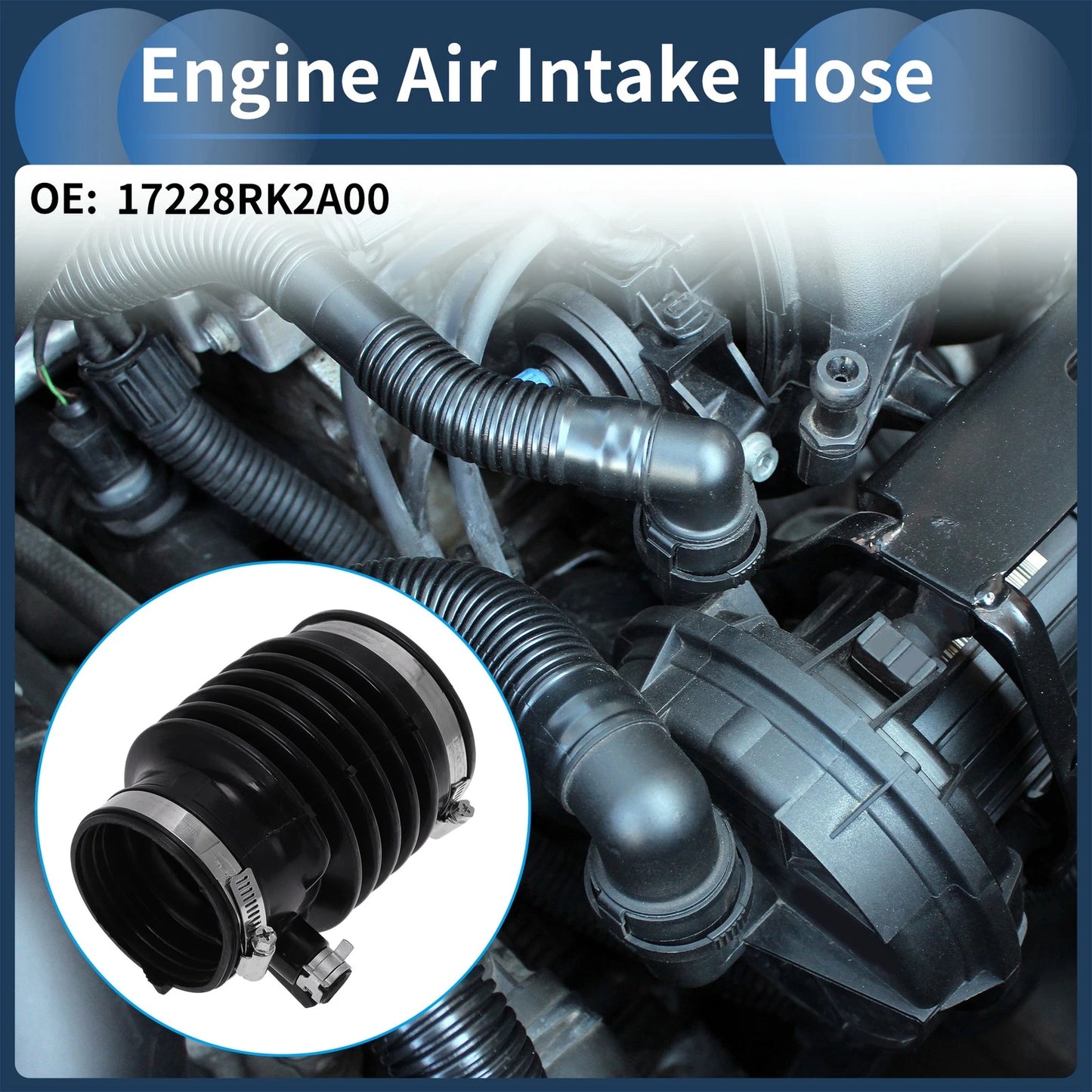 Engine Air Intake Hose 3.7L Rubber Clamp for Acura TL (2009 - 2014)