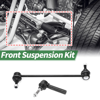 4 x Front Outer Tie Rod Ends & Sway Bar Link for Chrysler Sebring (2007-2008)