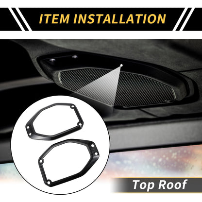 Top Roof Speaker Audio Frame Cover Trim for Jeep (Fits Various Models)