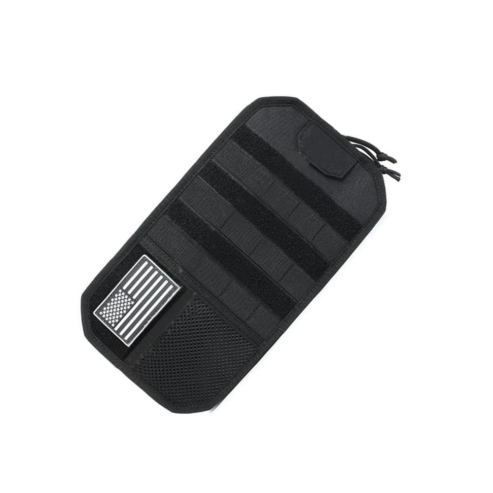 Sun Visor Organizer with Zipper Storage Pouch & Glasses Clip for Car