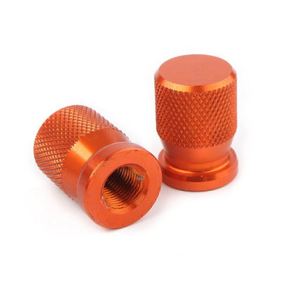 Tire Valve Caps  Orange Dust Covers for Car Wheel Rim Vent Stems