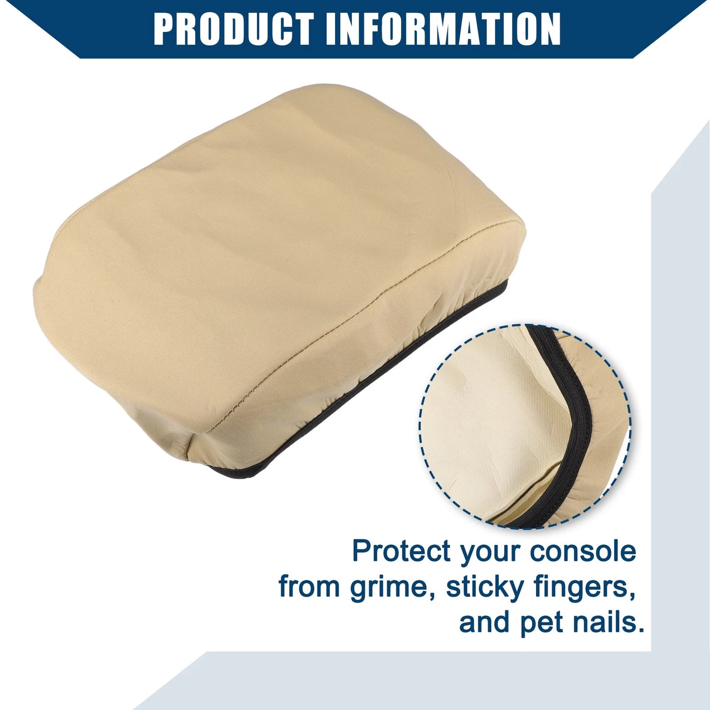 Center Console Armrest Cover for Ford Fusion (2010-2012) Neoprene Brown