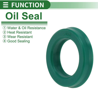 Oil Seal Rotary Shaft Seal TPU 20x30x6mm High Pressure Green 5 Pcs