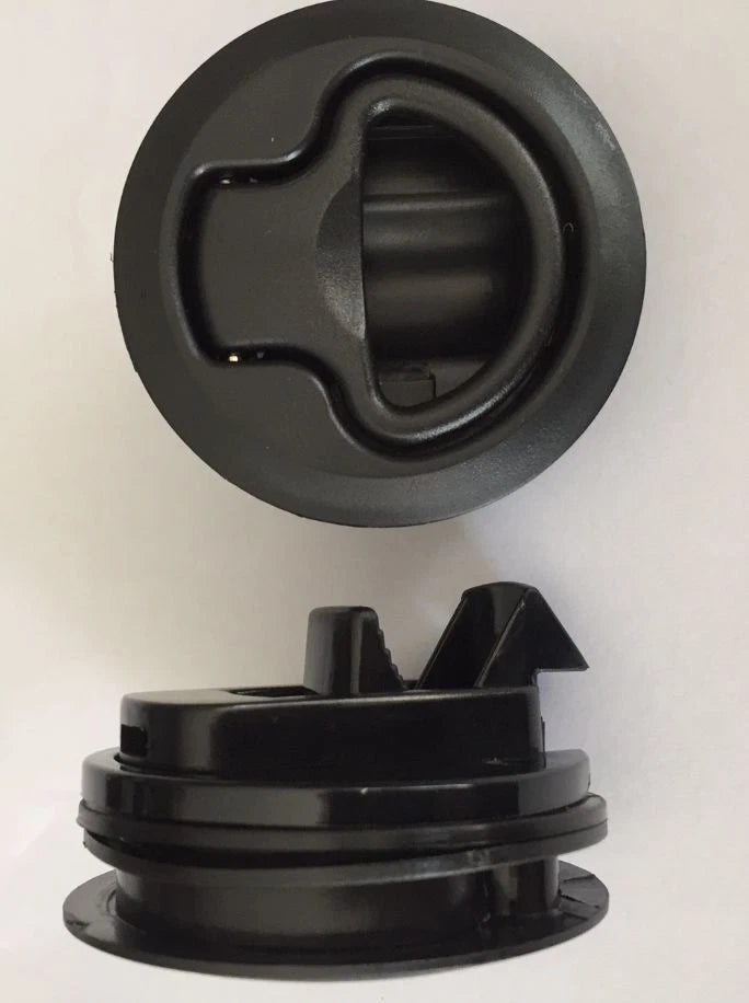 Slam Latch Flush Mount Door Latch 62mm for Boat/Caravan/4WD, Black