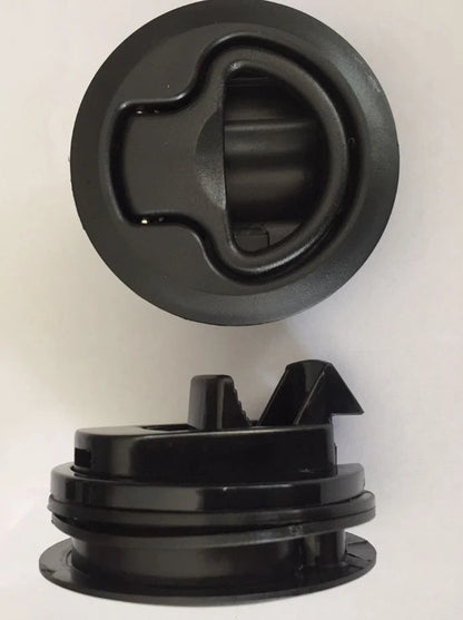 Slam Latch Flush Mount Door Latch 62mm for Boat/Caravan/4WD, Black