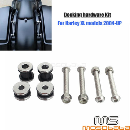 Sissy Bar Docking Mounts for Harley Sportster XL1200 XL883 XL1200T (04-20)
