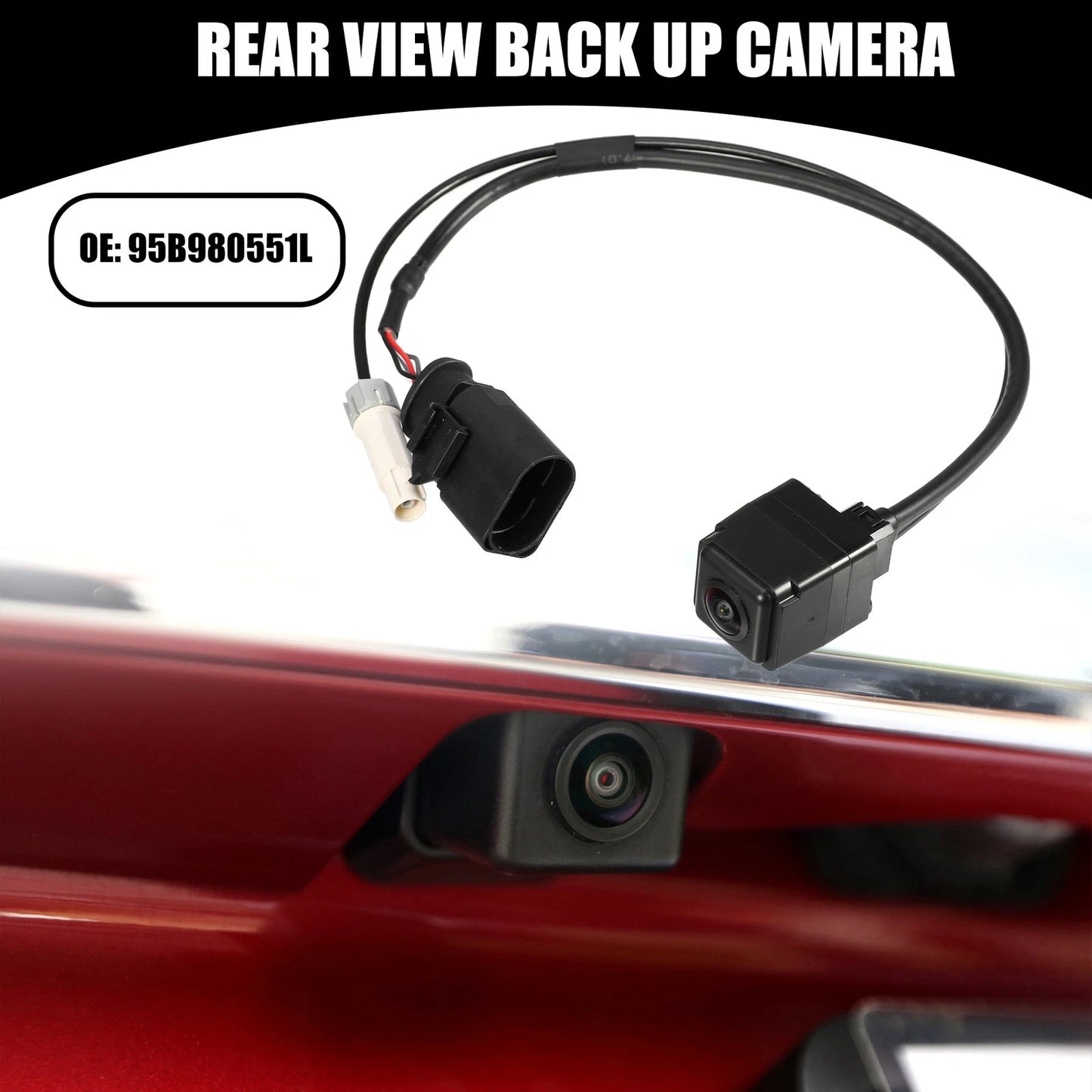 Rear View Back Up Camera Black for Porsche Macan (2015-2020)