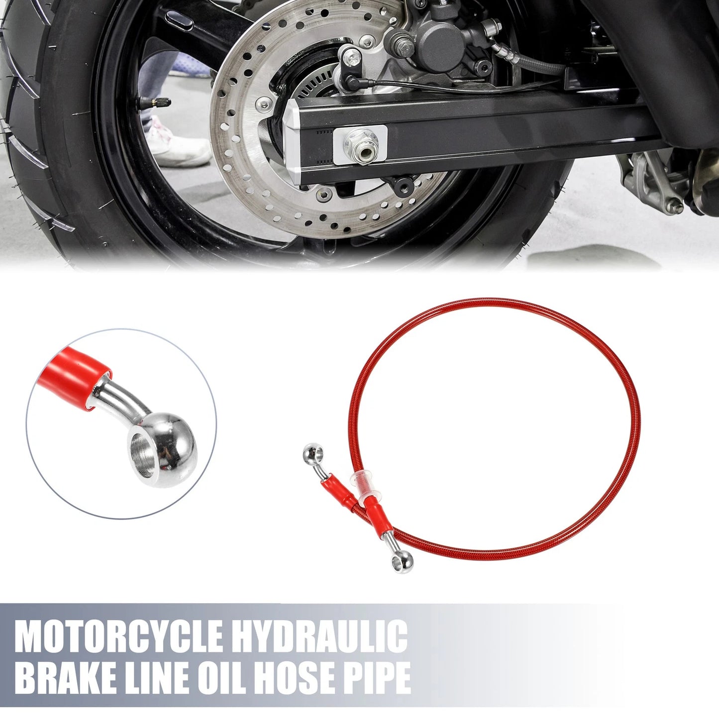 Brake Line Hydraulic 80cm 10mm ID Red for Motorcycle