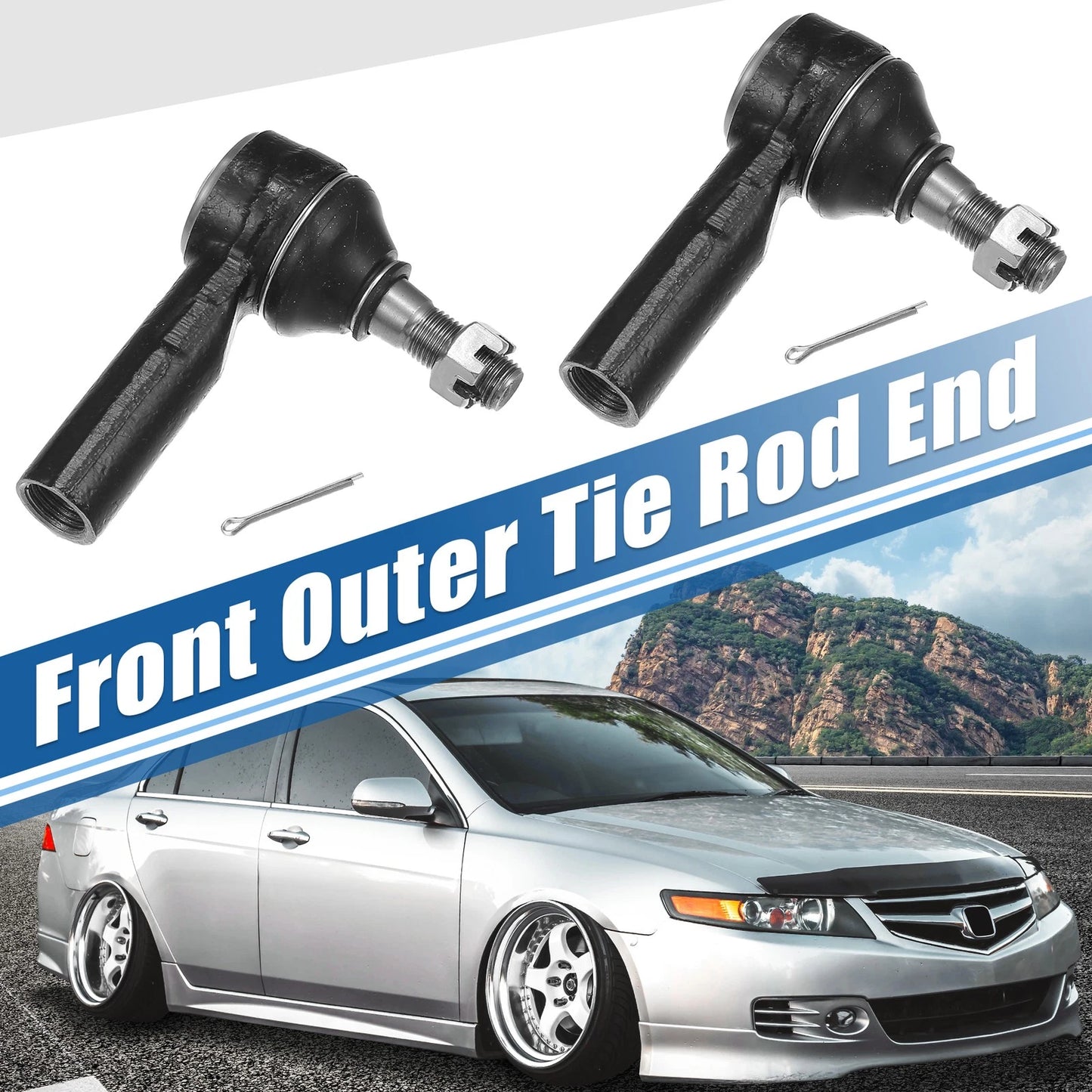 2 x Front Outer Tie Rod End Links for Toyota Matrix (2003–2008)