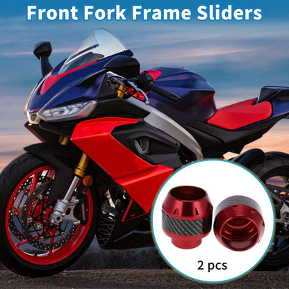 Frame Sliders Aluminum Alloy Red 2 x for Motorcycle