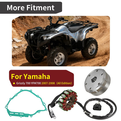 Flywheel Stator w/Gasket for Yamaha Grizzly 700 YFM700 (2007–2008)