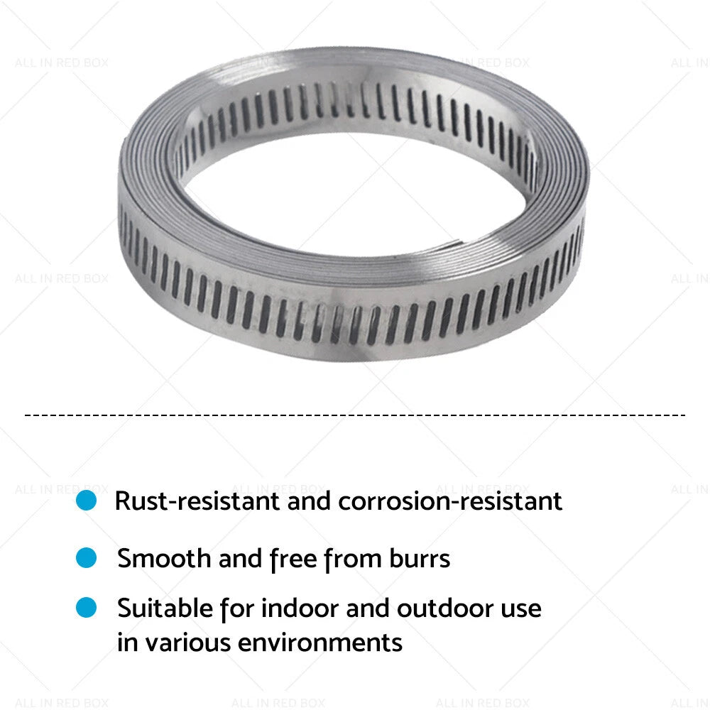 304 Stainless Steel Adjustable Worm Hose Clamps with Fasteners - DIY