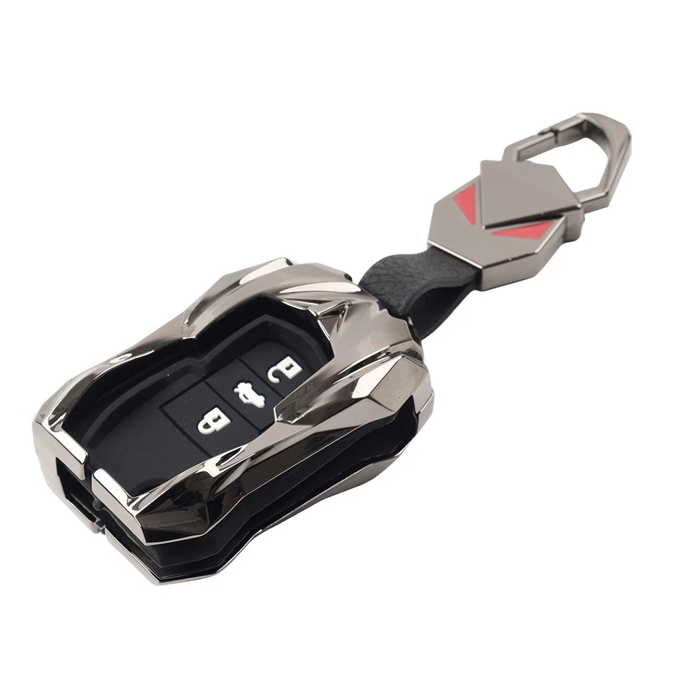 Black 3 Button Key Fob Cover Case for Skoda Karoq, VW Jetta (2017-2022)