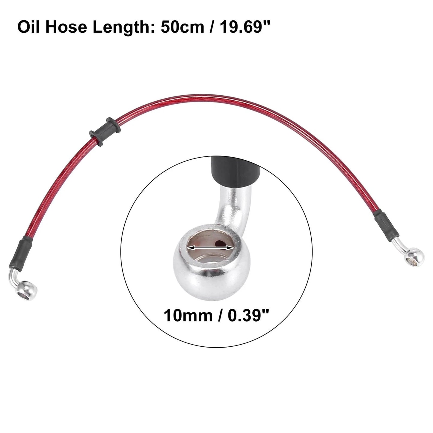 Universal 50cm Motorcycle Brake Clutch Oil Hose Line Pipe for Motorcycle