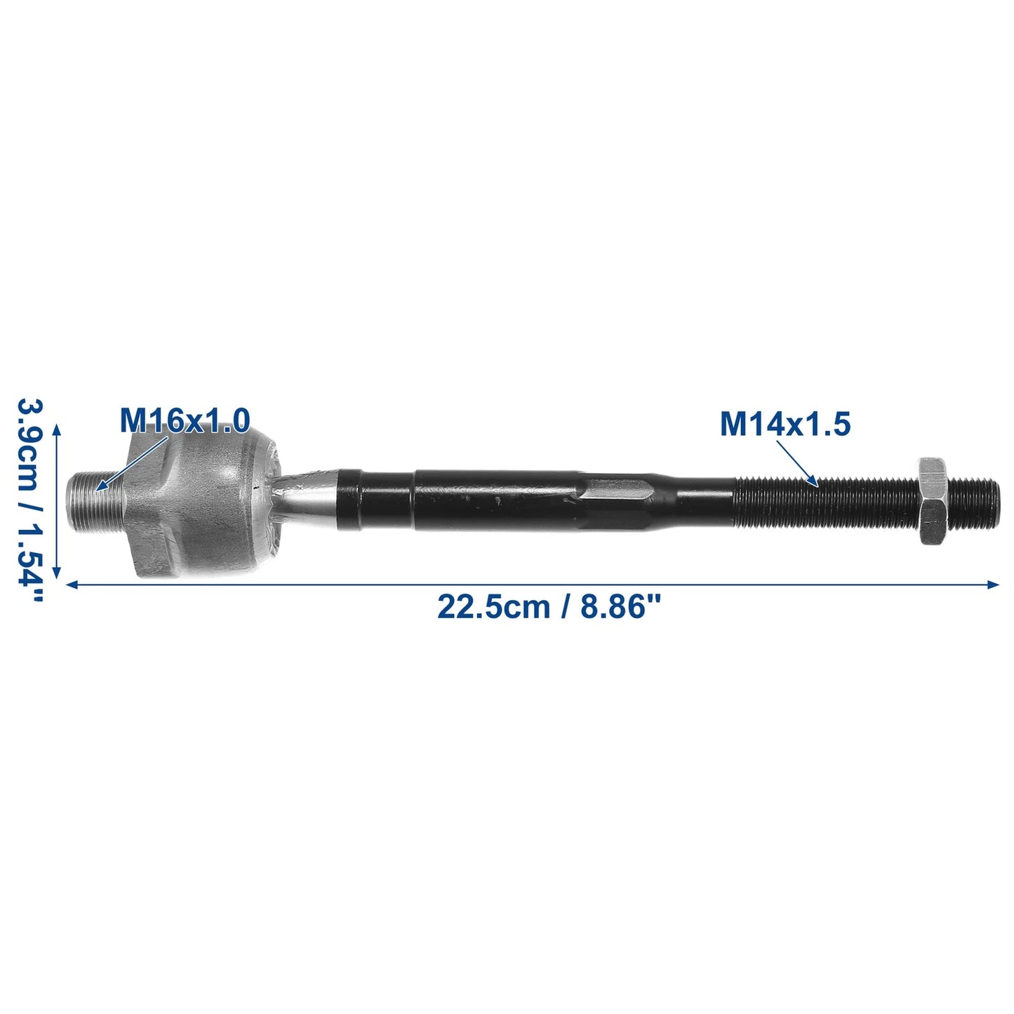 4 Pcs Front Inner Tie Rods for Infiniti G35 (2003-2007) w/ Boots Black