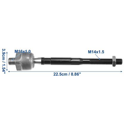 4 Pcs Front Inner Tie Rods for Infiniti G35 (2003-2007) w/ Boots Black