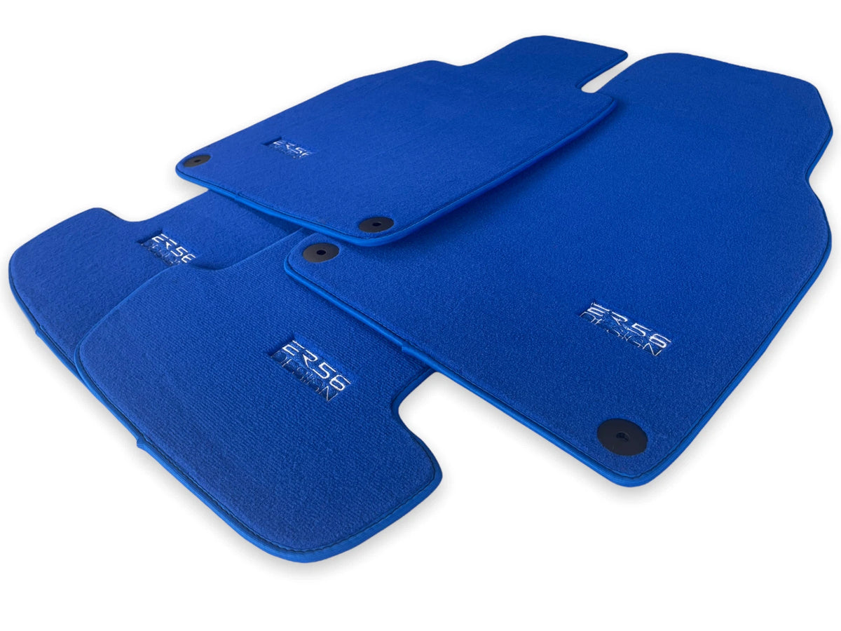 Premium Blue Carpet Floor Mats for Porsche 911 991 (2012-2016)