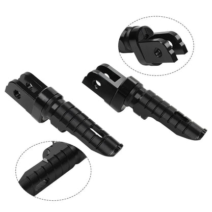 Black Front Footrest Pegs for BMW R Nine T/Scrambler, F900R (2019-2023)