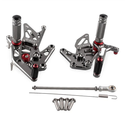 Rearsets Footpegs Footrests for Suzuki Hayabusa GSX1300R (1999-2023) Grey