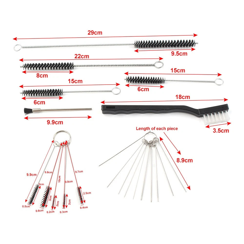 21pcs Airbrush Spray Gun Nozzle Cleaning Tool Kit for Various Models