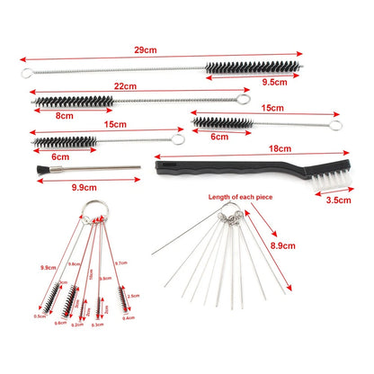 21pcs Airbrush Spray Gun Nozzle Cleaning Tool Kit for Various Models
