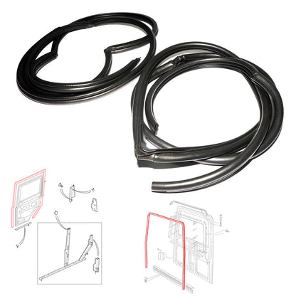 Front & Rear Door Weatherstrip 4Pcs for Land Rover Defender 90/110/130 1984-2016