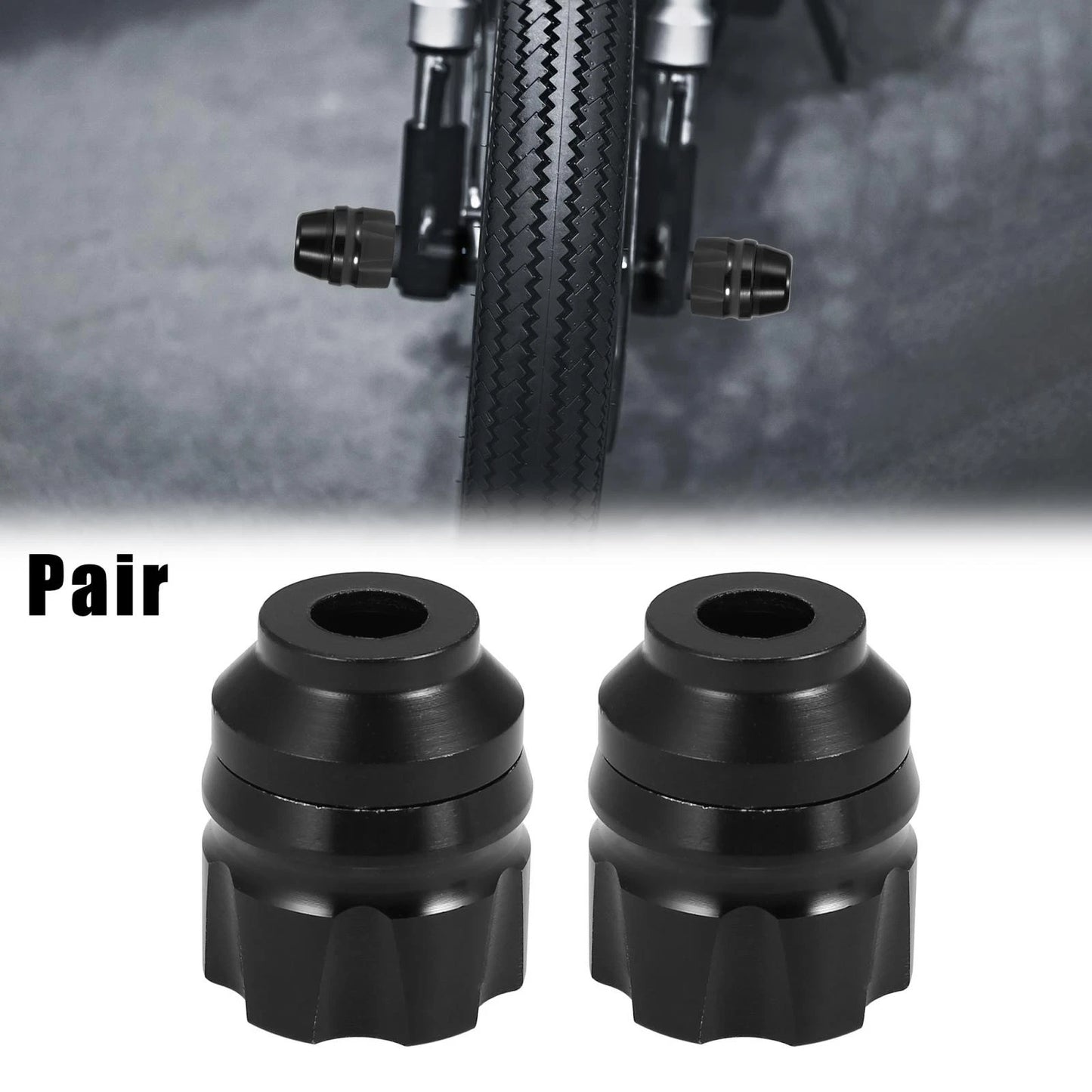 Pair Motorcycle Front Fork Frame Sliders Pad Protector Caps Crash Pad