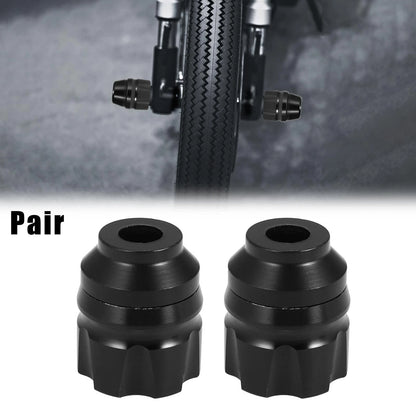 Pair Motorcycle Front Fork Frame Sliders Pad Protector Caps Crash Pad