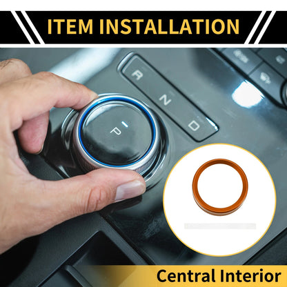 Gear Shift Control Knob Cover Ring for Ford Maverick (2022) - Orange 1 x