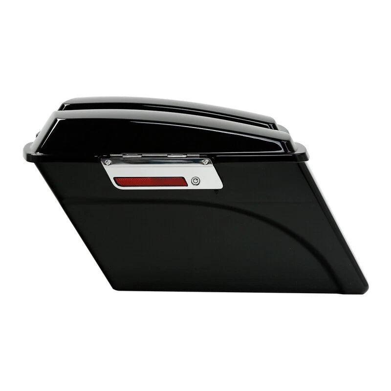Saddlebags Saddle Bag with Black Softail Brackets for Harley Fatboy