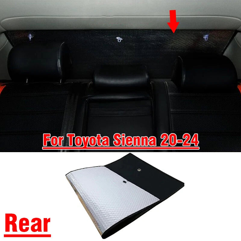 Rear Windshield Privacy Thick Sunshade Cover for Toyota Sienna (2020–2024)
