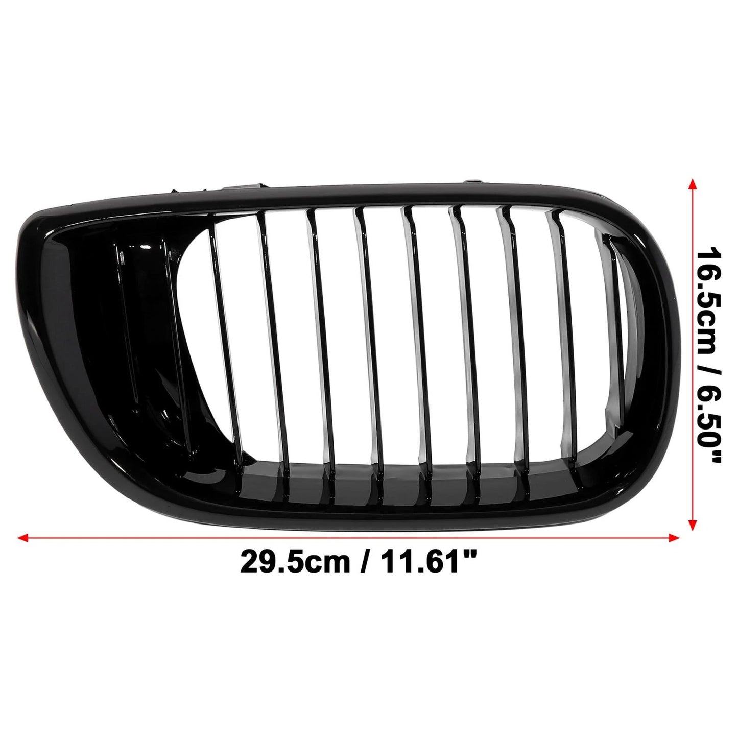Gloss Black Front Kidney Grille for BMW E46 3 Series (2002-2004)
