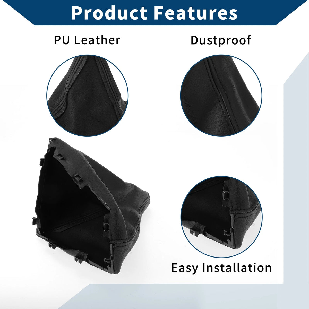 Black Leather Gear Shift Gaiter for BMW F30 F31 (2012-2018)